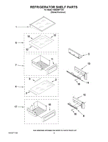 07 - Refrigerator Shelf Parts parts for Kitchenaid Refrigerator KSSS48FTX03 from AppliancePartsPros.com