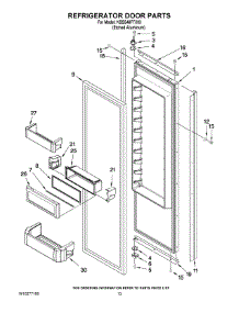 09 - Refrigerator Door Parts parts for Kitchenaid Refrigerator KSSS48FTX03 from AppliancePartsPros.com