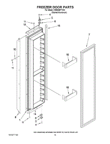 10 - Freezer Door Parts parts for Kitchenaid Refrigerator KSSS48FTX03 from AppliancePartsPros.com