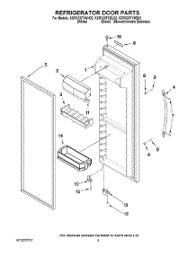 06 - Refrigerator Door Parts parts for Kitchenaid Refrigerator KSRX25FVBL02 from AppliancePartsPros.com