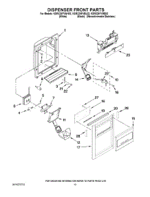 08 - Dispenser Front Parts parts for Kitchenaid Refrigerator KSRX25FVBL02 from AppliancePartsPros.com