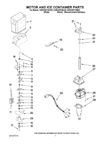 05 - Motor And Ice Container Parts parts for Kitchenaid Refrigerator KSRX25FVMS02 from AppliancePartsPros.com