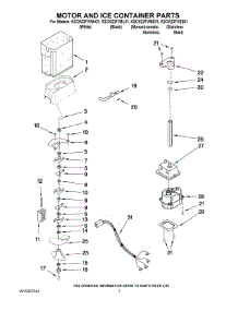 05 - Motor And Ice Container Parts parts for Kitchenaid Refrigerator KSCK23FVSS01 from AppliancePartsPros.com