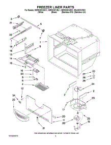 02 - Freezer Liner Parts parts for Kitchenaid Refrigerator KBLS22KVSS1 from AppliancePartsPros.com