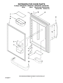 04 - Refrigerator Door Parts parts for Kitchenaid Refrigerator KBRS22EVBL1 from AppliancePartsPros.com