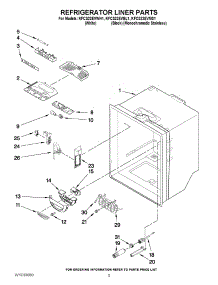 03 - Refrigerator Liner Parts parts for Kitchenaid Refrigerator KFCS22EVMS1 from AppliancePartsPros.com