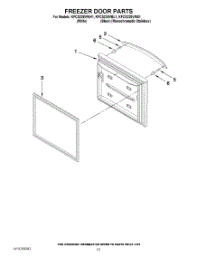 08 - Freezer Door Parts parts for Kitchenaid Refrigerator KFCS22EVMS1 from AppliancePartsPros.com