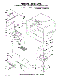 03 - Freezer Liner Parts parts for Kitchenaid Refrigerator KBRS22EVWH1 from AppliancePartsPros.com