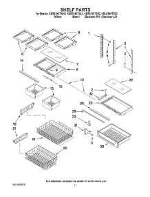 06 - Shelf Parts parts for Kitchenaid Refrigerator KBRS19KTWH2 from AppliancePartsPros.com