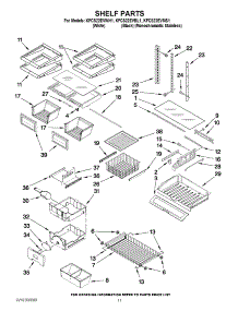 06 - Shelf Parts parts for Kitchenaid Refrigerator KFCS22EVWH1 from AppliancePartsPros.com