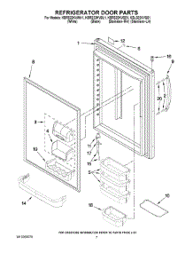 05 - Refrigerator Door Parts parts for Kitchenaid Refrigerator KBRS22KVSS1 from AppliancePartsPros.com