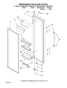 06 - Refrigerator Door Parts parts for Kitchenaid Refrigerator KSCK23FVBL01 from AppliancePartsPros.com