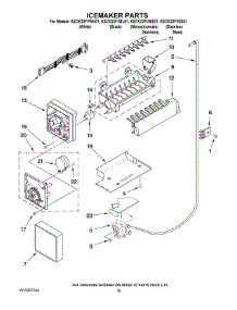 12 - Icemaker Parts parts for Kitchenaid Refrigerator KSCK23FVWH01 from AppliancePartsPros.com