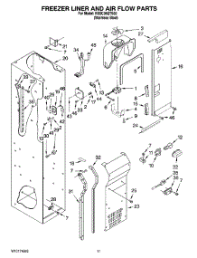08 - Freezer Liner And Air Flow Parts parts for Kitchenaid Refrigerator KSSC36QTS02 from AppliancePartsPros.com