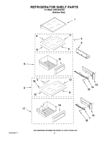 07 - Refrigerator Shelf Parts parts for Kitchenaid Refrigerator KSSC48QVS02 from AppliancePartsPros.com