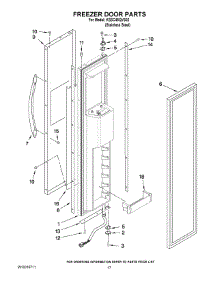11 - Freezer Door Parts parts for Kitchenaid Refrigerator KSSC48QVS02 from AppliancePartsPros.com
