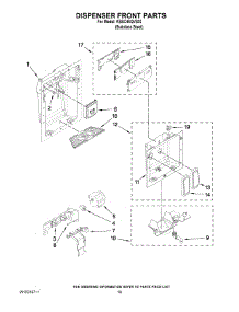 12 - Dispenser Front Parts parts for Kitchenaid Refrigerator KSSC48QVS02 from AppliancePartsPros.com