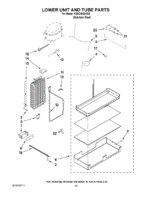14 - Lower Unit And Tube Parts parts for Kitchenaid Refrigerator KSSC48QVS02 from AppliancePartsPros.com