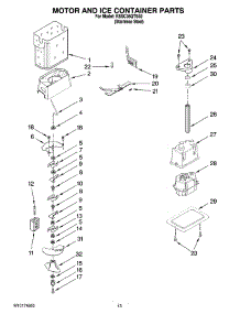 09 - Motor And Ice Container Parts parts for Kitchenaid Refrigerator KSSC36QTS02 from AppliancePartsPros.com