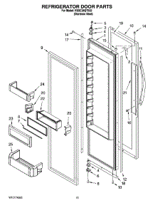 10 - Refrigerator Door Parts parts for Kitchenaid Refrigerator KSSC36QTS02 from AppliancePartsPros.com