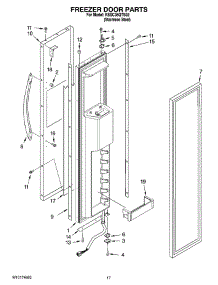 11 - Freezer Door Parts parts for Kitchenaid Refrigerator KSSC36QTS02 from AppliancePartsPros.com