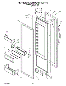 09 - Refrigerator Door Parts parts for Kitchenaid Refrigerator KSSC42FTS02 from AppliancePartsPros.com