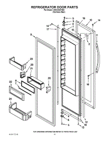 10 - Refrigerator Door Parts parts for Kitchenaid Refrigerator KSSC42QTS02 from AppliancePartsPros.com