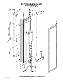 11 - Freezer Door Parts parts for Kitchenaid Refrigerator KSSC42QTS02 from AppliancePartsPros.com