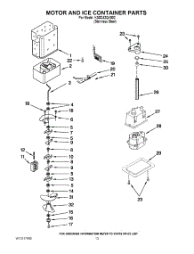 09 - Motor And Ice Container Parts parts for Kitchenaid Refrigerator KSSC42QVS02 from AppliancePartsPros.com