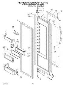 10 - Refrigerator Door Parts parts for Kitchenaid Refrigerator KSSC42QMU00 from AppliancePartsPros.com