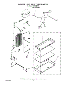 14 - Lower Unit And Tube Parts parts for Kitchenaid Refrigerator KSSC42QVS02 from AppliancePartsPros.com