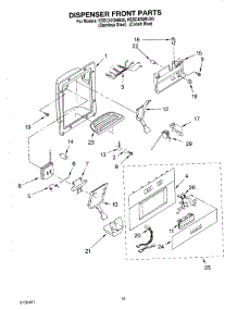 12 - Dispenser And Front Parts parts for Kitchenaid Refrigerator KSSC42QMU00 from AppliancePartsPros.com