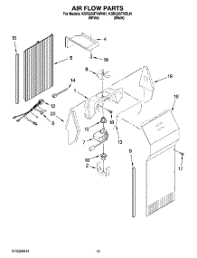 09 - Air Flow Parts parts for Kitchenaid Refrigerator KSRG25FVWH01 from AppliancePartsPros.com