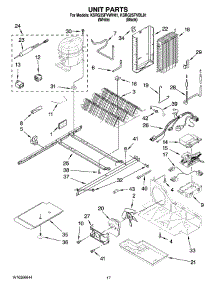 11 - Unit Parts parts for Kitchenaid Refrigerator KSRG25FVWH01 from AppliancePartsPros.com