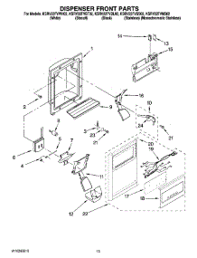 08 - Dispenser Front Parts parts for Kitchenaid Refrigerator KSRV22FVBL02 from AppliancePartsPros.com