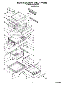 03 - Refrigerator Shelf Parts parts for Kitchenaid Refrigerator KSBP25IVSS01 from AppliancePartsPros.com