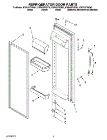 06 - Refrigerator Door Parts parts for Kitchenaid Refrigerator KSRV22FVWH02 from AppliancePartsPros.com