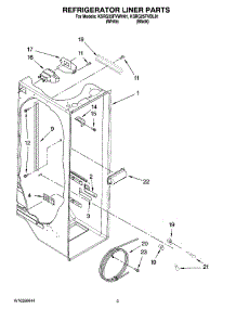02 - Refrigerator Liner Parts parts for Kitchenaid Refrigerator KSRG25FVBL01 from AppliancePartsPros.com