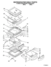 03 - Refrigerator Shelf Parts parts for Kitchenaid Refrigerator KSRG25FVBL01 from AppliancePartsPros.com