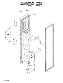 07 - Freezer Door Parts parts for Kitchenaid Refrigerator KSRG25FVBL01 from AppliancePartsPros.com