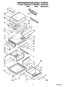 03 - Refrigerator Shelf Parts parts for Kitchenaid Refrigerator KSBS25IVBL01 from AppliancePartsPros.com