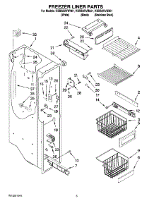 04 - Freezer Liner Parts parts for Kitchenaid Refrigerator KSBS25IVBL01 from AppliancePartsPros.com