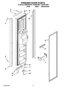 07 - Freezer Door Parts parts for Kitchenaid Refrigerator KSBS25IVBL01 from AppliancePartsPros.com