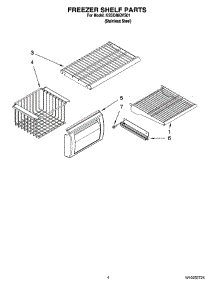 03 - Freezer Shelf Parts parts for Kitchenaid Refrigerator KSSC48QVS01 from AppliancePartsPros.com