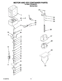 09 - Motor And Ice Container Parts parts for Kitchenaid Refrigerator KSSC48QVS01 from AppliancePartsPros.com
