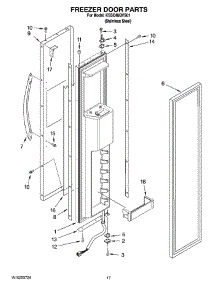 11 - Freezer Door Parts parts for Kitchenaid Refrigerator KSSC48QVS01 from AppliancePartsPros.com