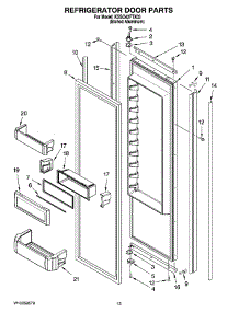 09 - Refrigerator Door Parts parts for Kitchenaid Refrigerator KSSO42FTX03 from AppliancePartsPros.com