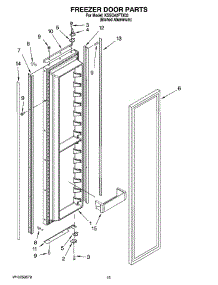 10 - Freezer Door Parts parts for Kitchenaid Refrigerator KSSO42FTX03 from AppliancePartsPros.com