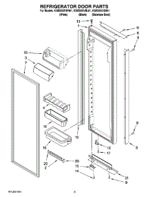 06 - Refrigerator Door Parts parts for Kitchenaid Refrigerator KSBS25IVWH01 from AppliancePartsPros.com