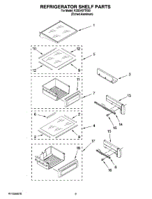 07 - Refrigerator Shelf Parts parts for Kitchenaid Refrigerator KSSS42FTX03 from AppliancePartsPros.com